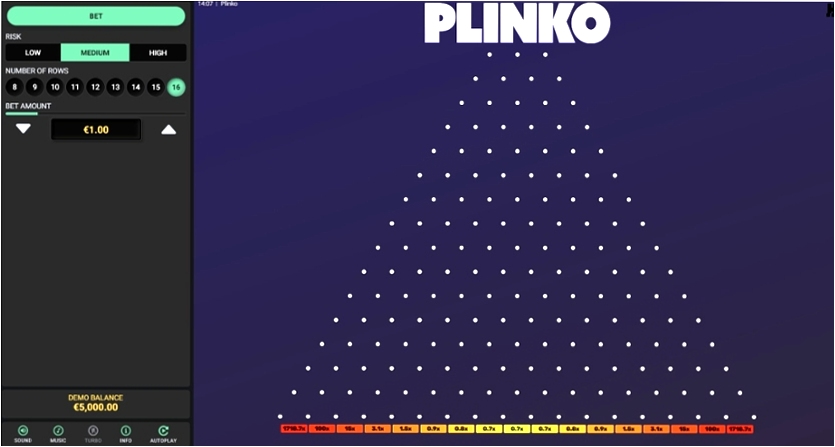 Plinko game